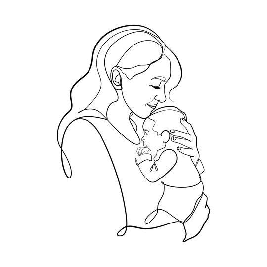 Illustration Mutter und Kind